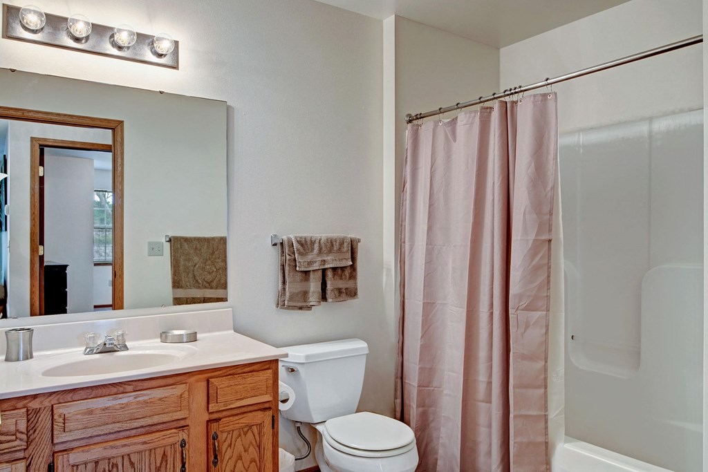 Arbor Ridge Bathroom View, Weidner Real Estate Properties Apartments for rent Milwaukee, WI