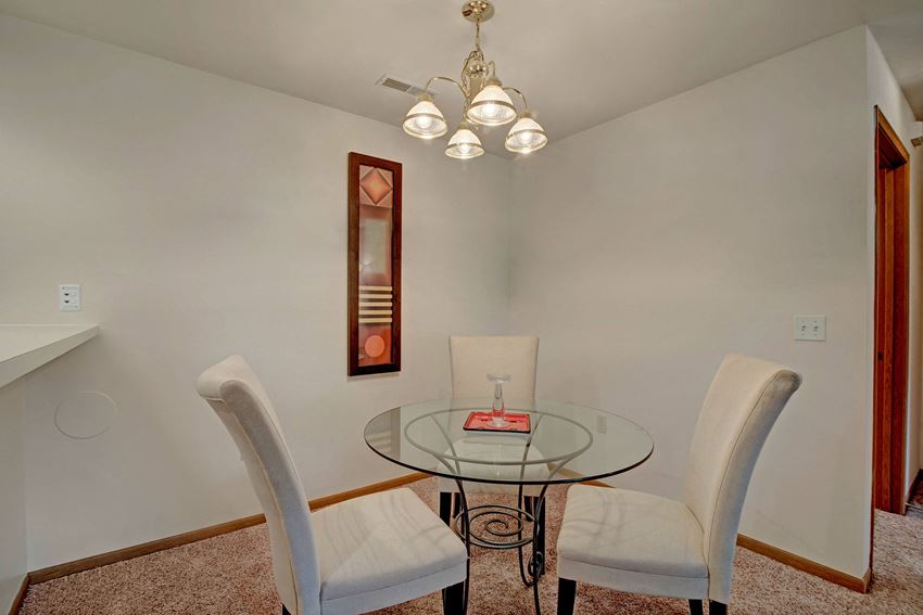 Arbor Ridge Dining Table Set with Three Chairs Arbor Ridge Dining Table Set, Dean Weidner Investments Apartments for rent Milwaukee, WI