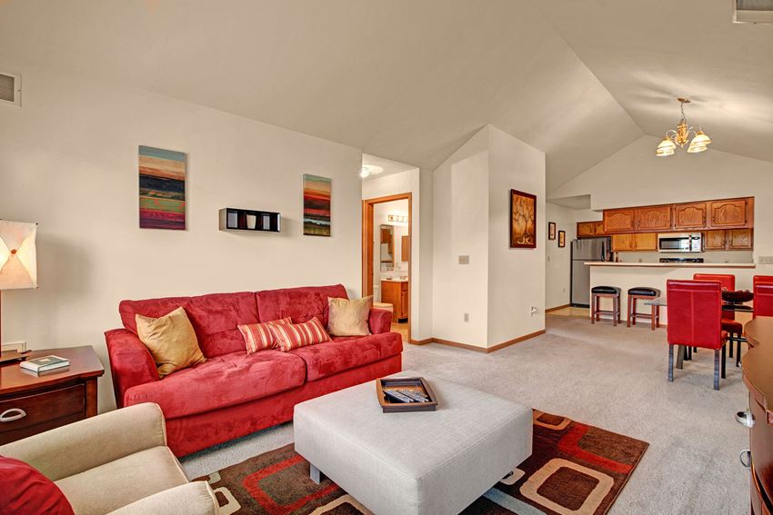 Arbor Ridge Living Room and Kitchen View Arbor Ridge Living Room And Kitchen View, Dean Weidner Real Estate Apartments for rent Milwaukee, WI
