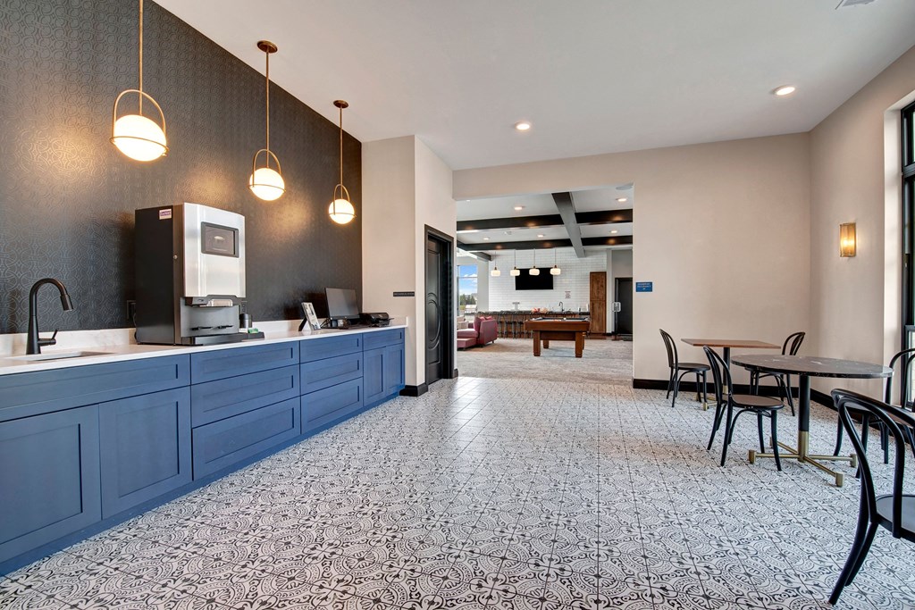 Coffee Station at The Lafayette Apartment Homes, Dean Weidner Real Estate Apartments for rent Fitchburg, WI