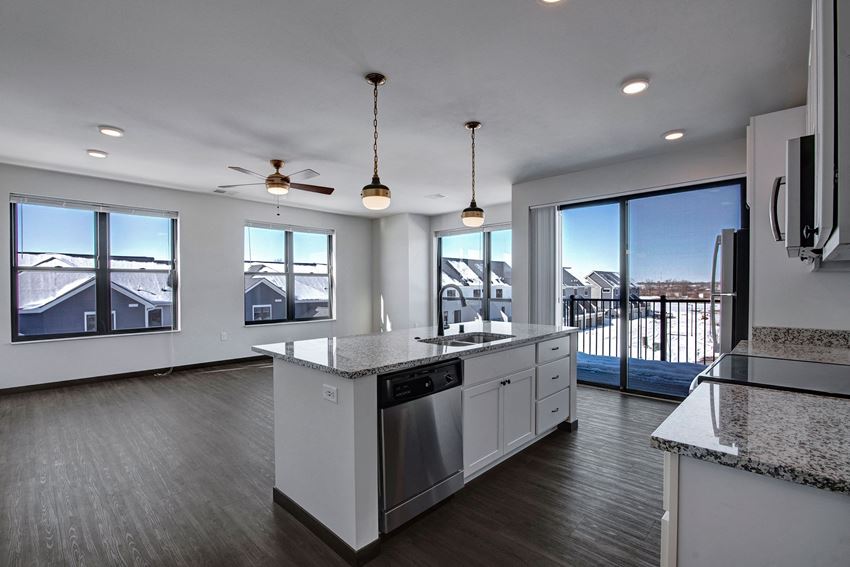 The Lafayette Kitchen The Lafayette Kitchen and Living Room Apartments for rent Fitchburg, WI
