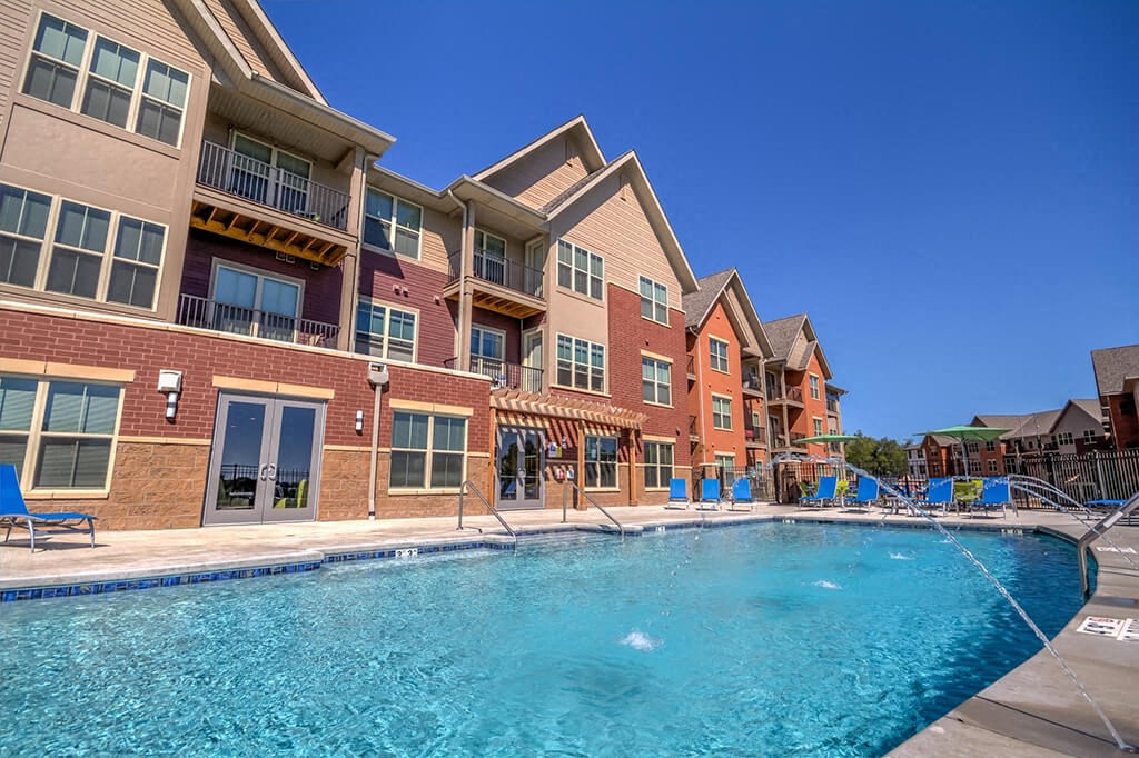 The Outdoor Pool at The Vue at Pinnacle Peak Apartment Homes Apartments in Fitchburg, WI
