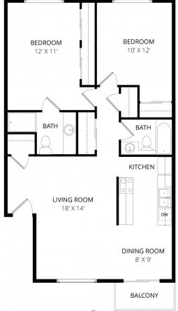 2x2 w/ Washer and Dryer
