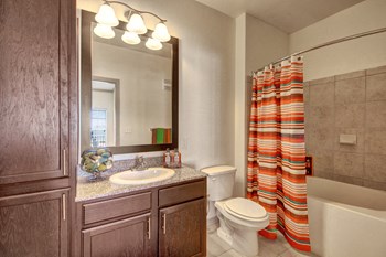 Main Bathroom with Soaking Tub and Linen Closet Liberty Pointe Bathroom - Photo Gallery 6