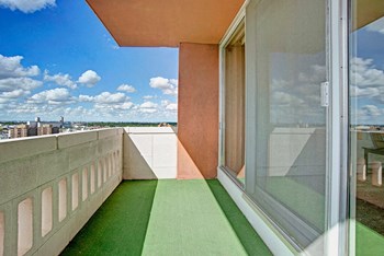 The view from a private balcony Marquis Towers Apartment Homes Balcony - Photo Gallery 4
