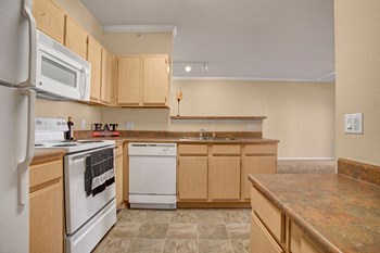 Built in Desk and White Appliances Memorial Creek Kitchen 2 - Photo Gallery 3