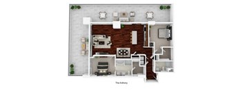 2 bedroom floor plan | the arthurian apartment homes