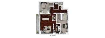 3d furnished floor plan | the edge at 450