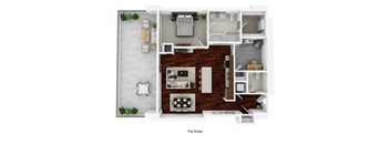 3d furnished floor plan for the elms at falls run in ellicott city