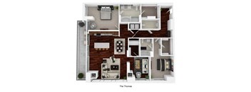 3d furnished floor plan for the thompsons