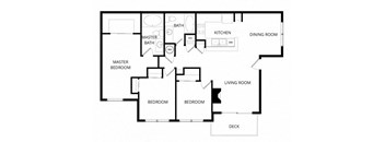 a floor plan of a home with a bedroom and a living room