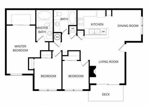 a floor plan of a home with a bedroom and a living room