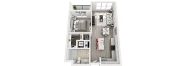 a 1 bedroom floor plan | the ridge at san antonio
