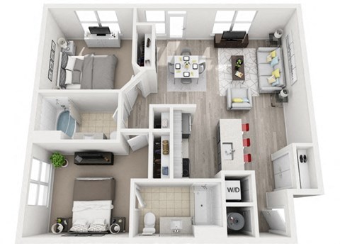a floor plan image of the aviary in houston, tx