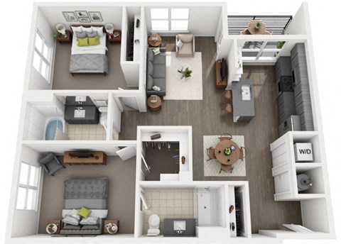 a floor plan image of the southern apartments in murfreesboro, tn