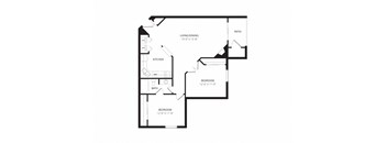 a floor plan of a bedroom apartment