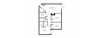 a floor plan of a bedroom apartment