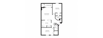 a floor plan of a bedroom apartment