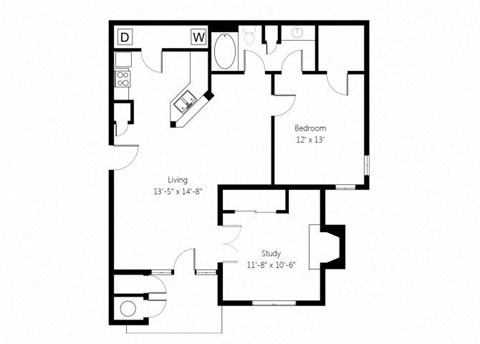 a black and white floor plan of a house