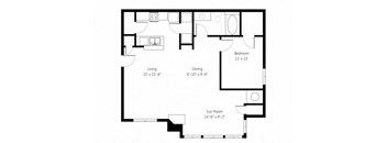 a floor plan of a home with a small footprint