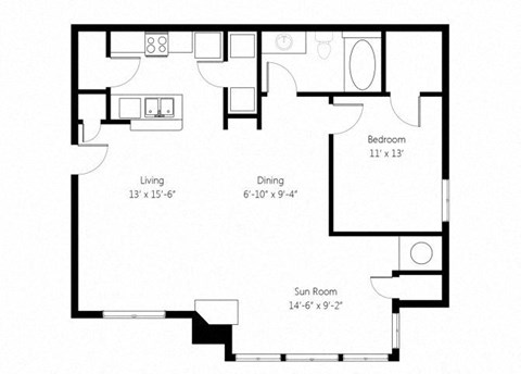 a floor plan of a home with a small footprint