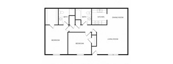 a small house with a small kitchen and a small living room