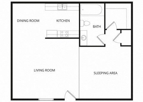 a floor plan of a home with a bedroom and a living room