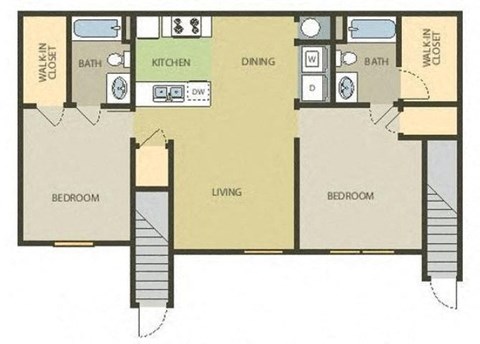 a floor plan of a home with a staircase
