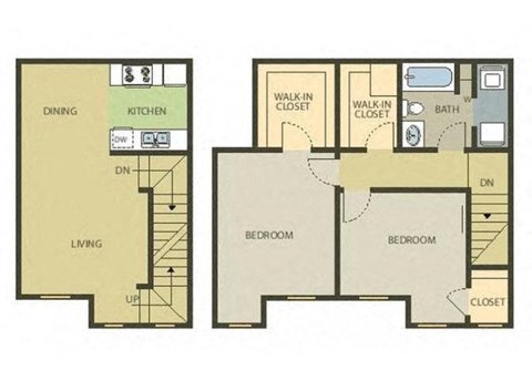 2 bedroom floor plan | the madison at ballston station