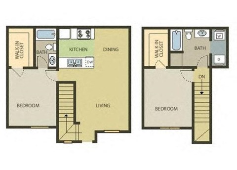a floor plan of a home with two stories and a staircase