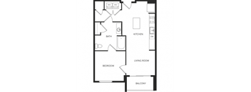 this is a photo of a 1 bedroom floor plan at the biltmore apartments in d