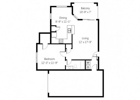 a floor plan of a home with two bedrooms and two bathrooms