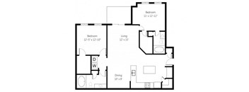 this is a picture of a 1 bedroom floor plan