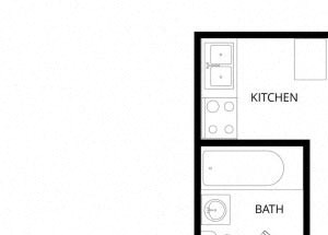 0 for the Studio floor plan.