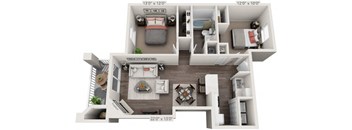 a 2400 sq ft floor plan with a bedroom and a living room