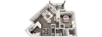 a 2400 sq ft floor plan with a bedroom and a living room