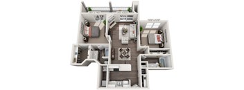 a 1 bedroom floor plan  the crossings