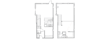 a line drawing of a floor plan of a house