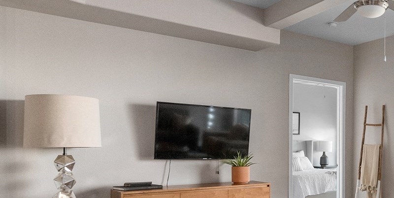 Beautiful view of Textured Large Apartment Space