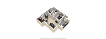 this is an image of a 3d floor plan of a 2100 sq ft house