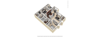 a 3d design of a house with an open floor plan