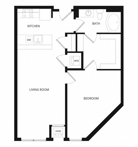 a floor plan of a house with an open floor plan