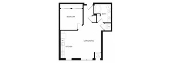 the floor plan of the bedroom of the attic of a house