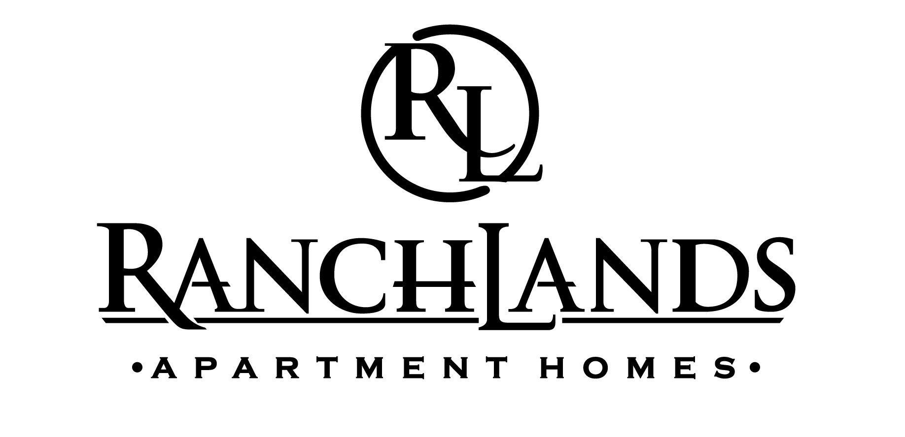 a logo with the letters r and l on a white background