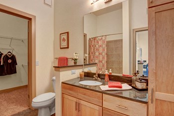Residence At The COR Bathroom with Walk in Closet Residence At The COR Bathroom with Closet - Photo Gallery 4