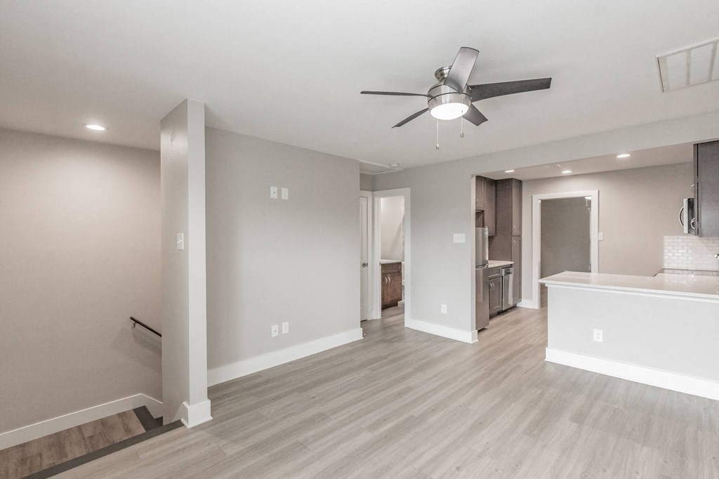 Living room with natural light and neutral paint tones