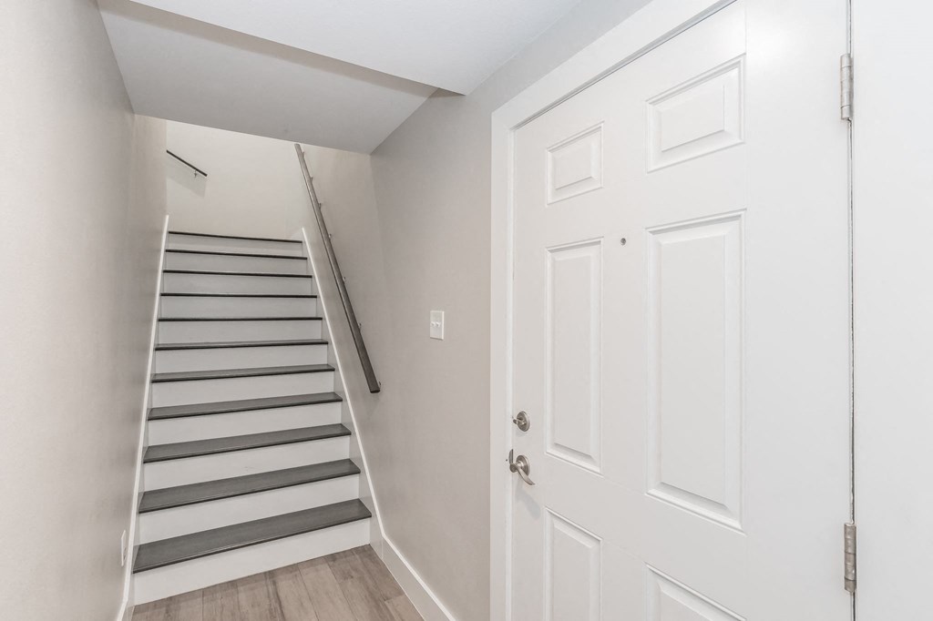 Staircase to one bedroom
