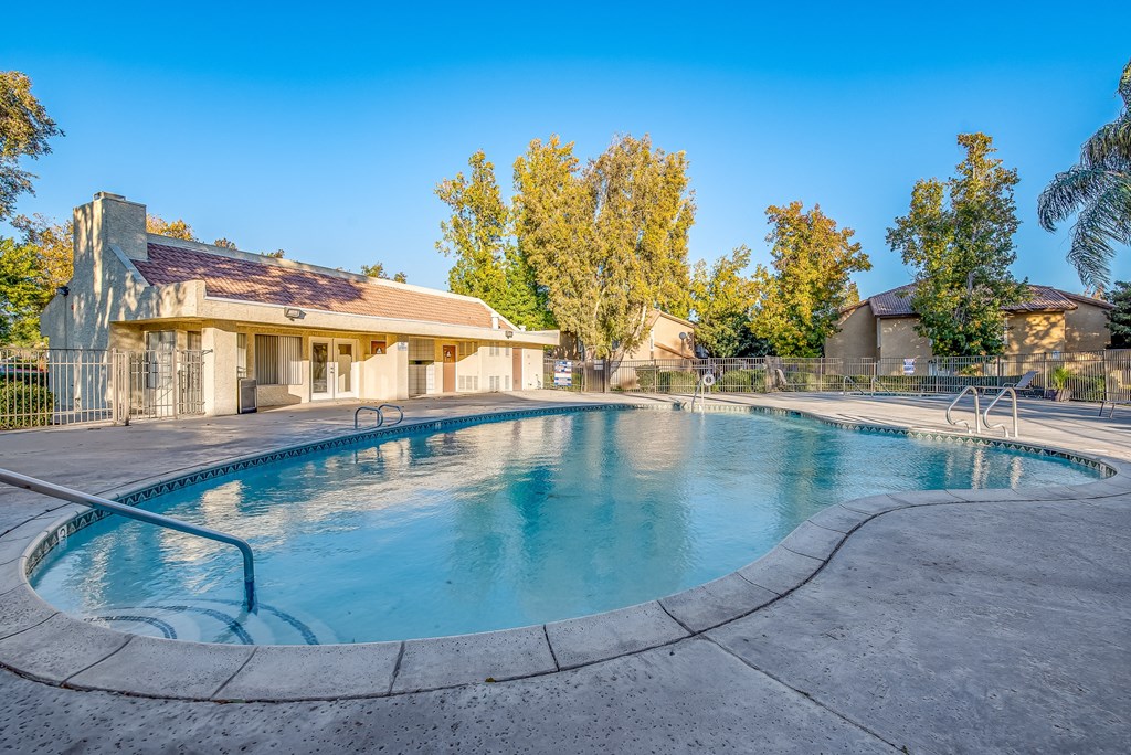 take a dip in the resort style pool