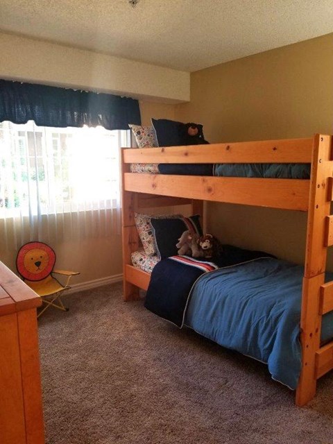 Small Bed Room at Citrus Gardens Apartments, California