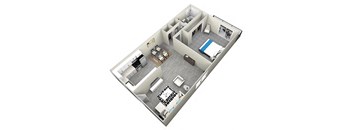 a bedroom and living room are shown in this illustration